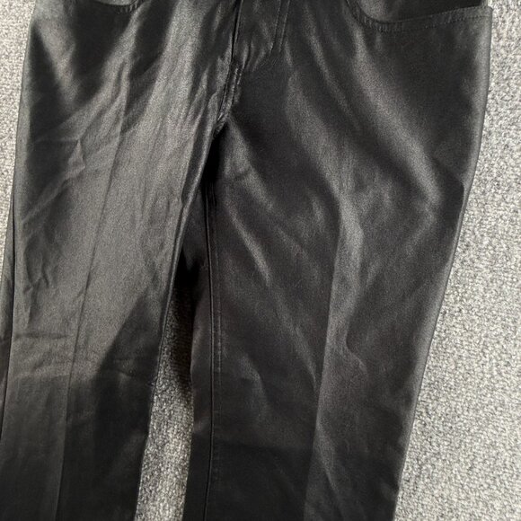 Tommy Jeans Black Size 1 Small Shiny Pants Pockets Club Leather-look ACTL 26X25 - Picture 7 of 16